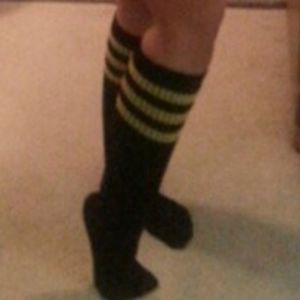 Worn knee high socks